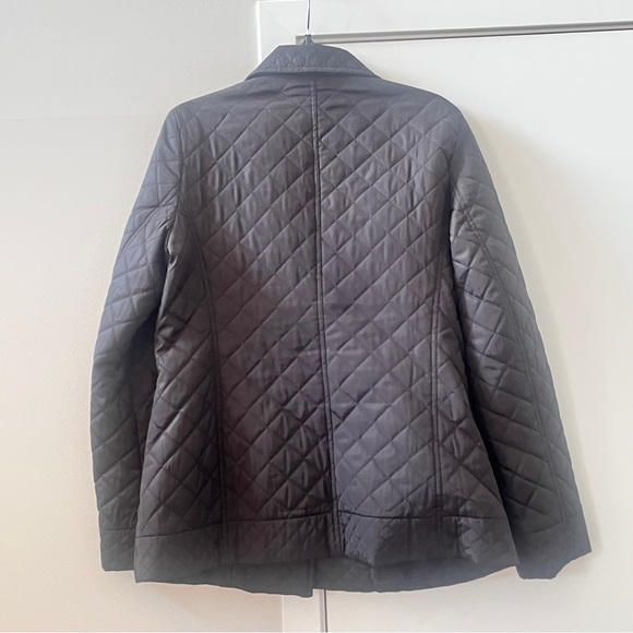 Betsey Johnson Short Black Quilted Trench Coat - Picture 3 of 10